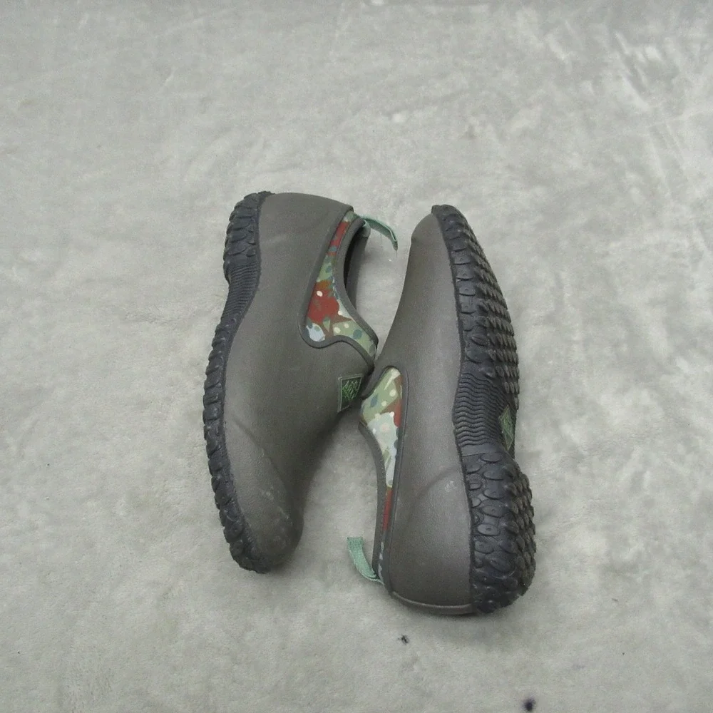 Muck Boot Garden Shoes Women 5 Gray‎ Floral Slip On Waterproof Outdoor